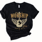 Wholesale Made to Worship Guitar Graphic Tee - Olive