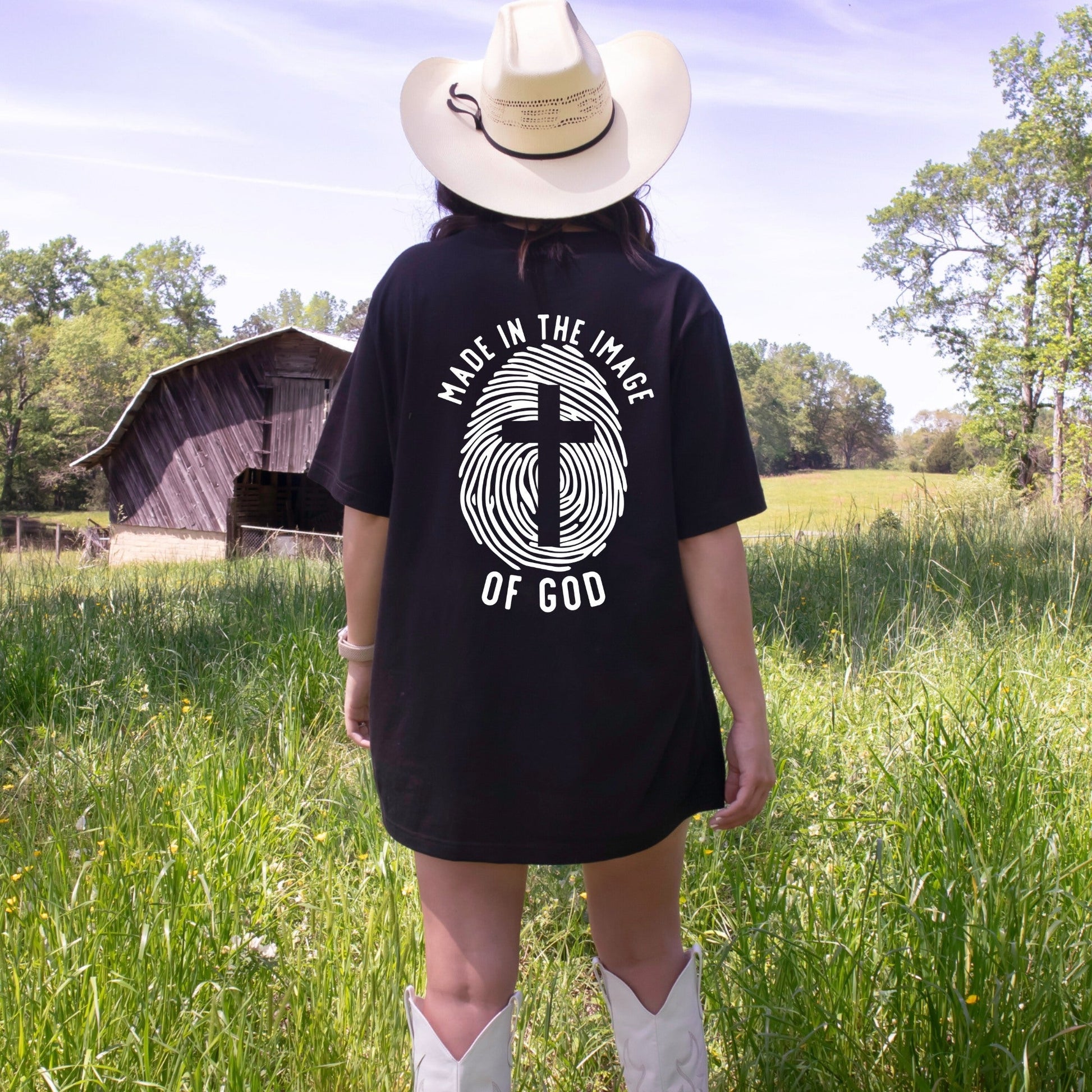 Wholesale Image of God Graphic Tee - Black