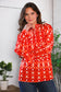Red Hot Ruffles Woven Blouse