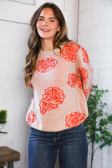  One Wild Rose Coral Cozy Sweater