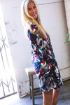 An Evening Out Navy Empire Waist Dress
