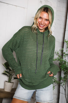  The Chill Knit Olive Pullover Hoodie