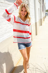 Feeling Patriotic Netted Pullover