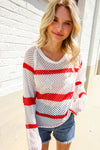 Feeling Patriotic Netted Pullover