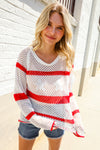 Feeling Patriotic Netted Pullover