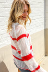 Feeling Patriotic Netted Pullover