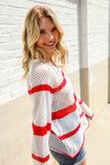 Feeling Patriotic Netted Pullover