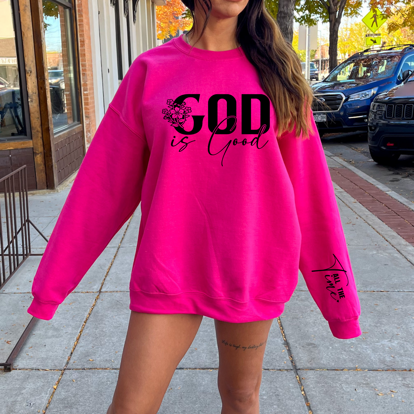 Wholesale God is good all the time - Ash Sweatshirt