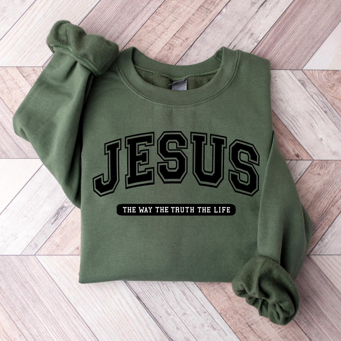 Wholesale Varsity Jesus - Heather Grey Sweatshirt