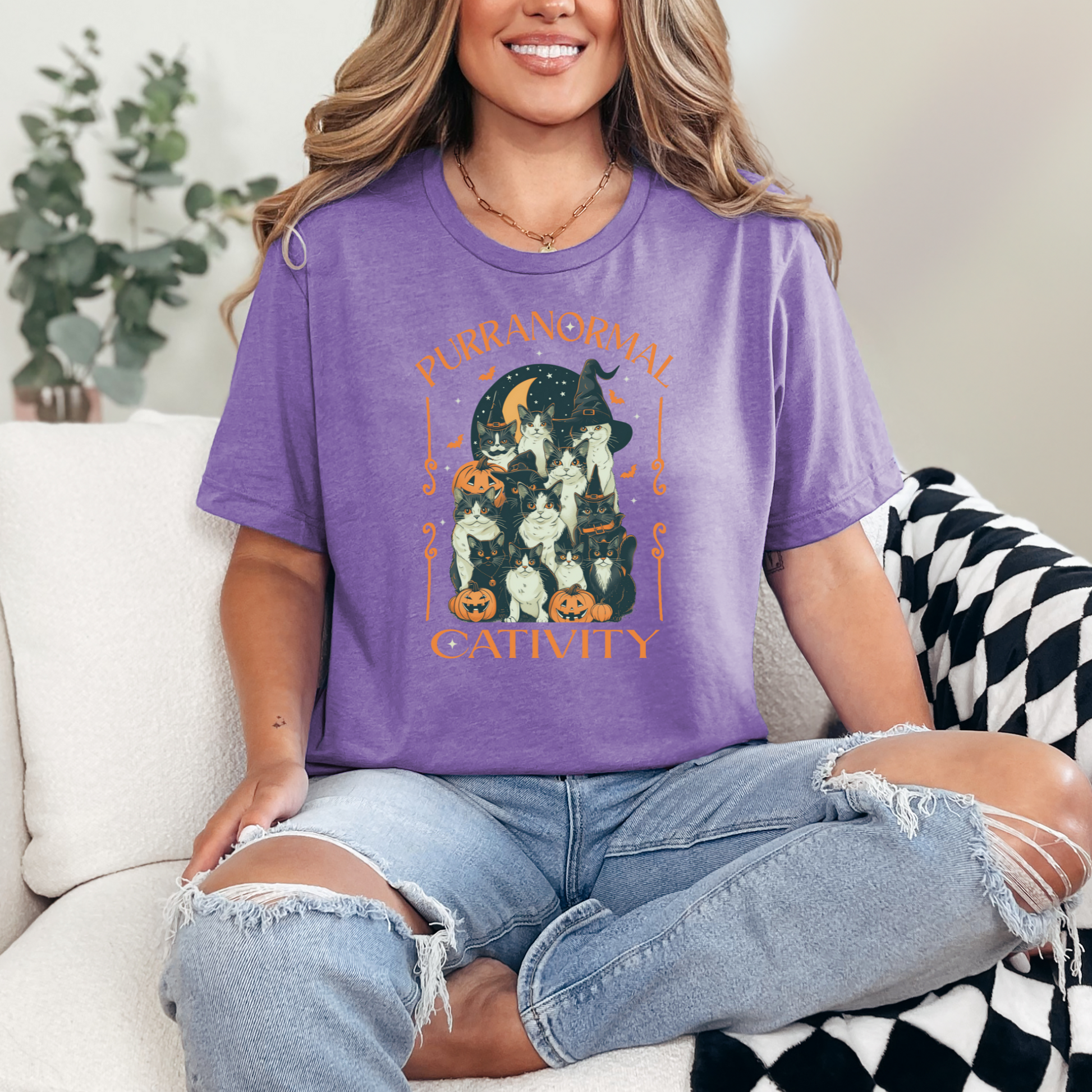 Wholesale Purranormal Cativity Graphic Tee - Heather Team Purple Tee