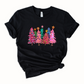 Wholesale Pink Christmas Graphic Tee - Pink Tee