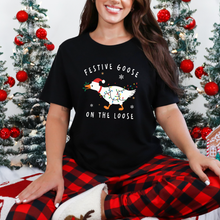  Festive Goose On the Loose Graphic Tee