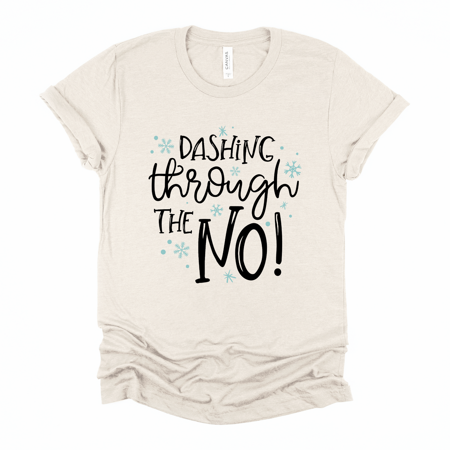 Wholesale Dashing through the NO Graphic Tee - Ash Grey Tee
