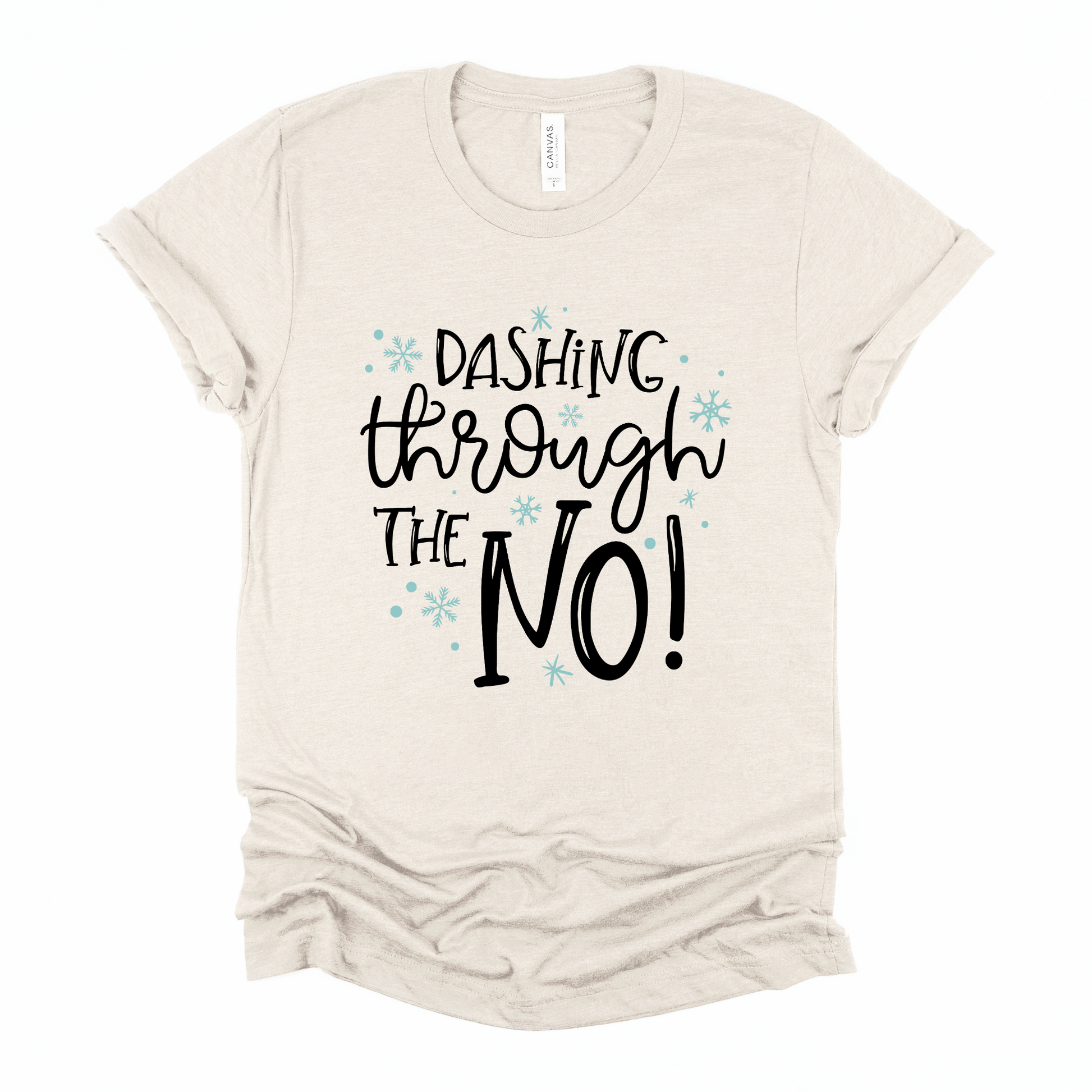 Wholesale Dashing through the NO Graphic Tee - Ash Grey Tee