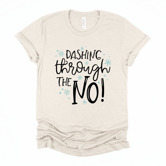 Wholesale Dashing through the NO Graphic Tee - Ash Grey Tee