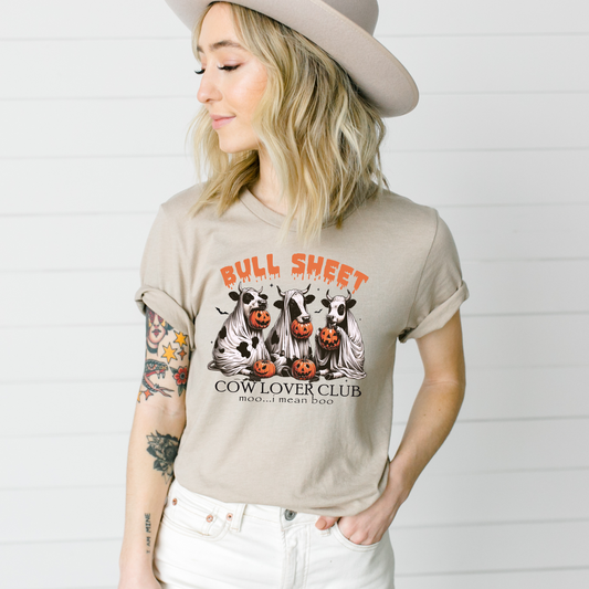 Wholesale Bull sheet cow lover club Graphic Tee - Ash Grey Tee