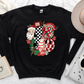 Wholesale Retro Christmas Graphic Tee - Black Sweatshirt