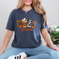 Wholesale Cozy Season Cow Graphic Tee - Heather Navy Tee