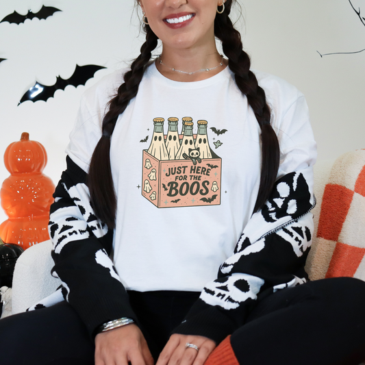 Wholesale Just here for the boos Graphic Tee - White Tee