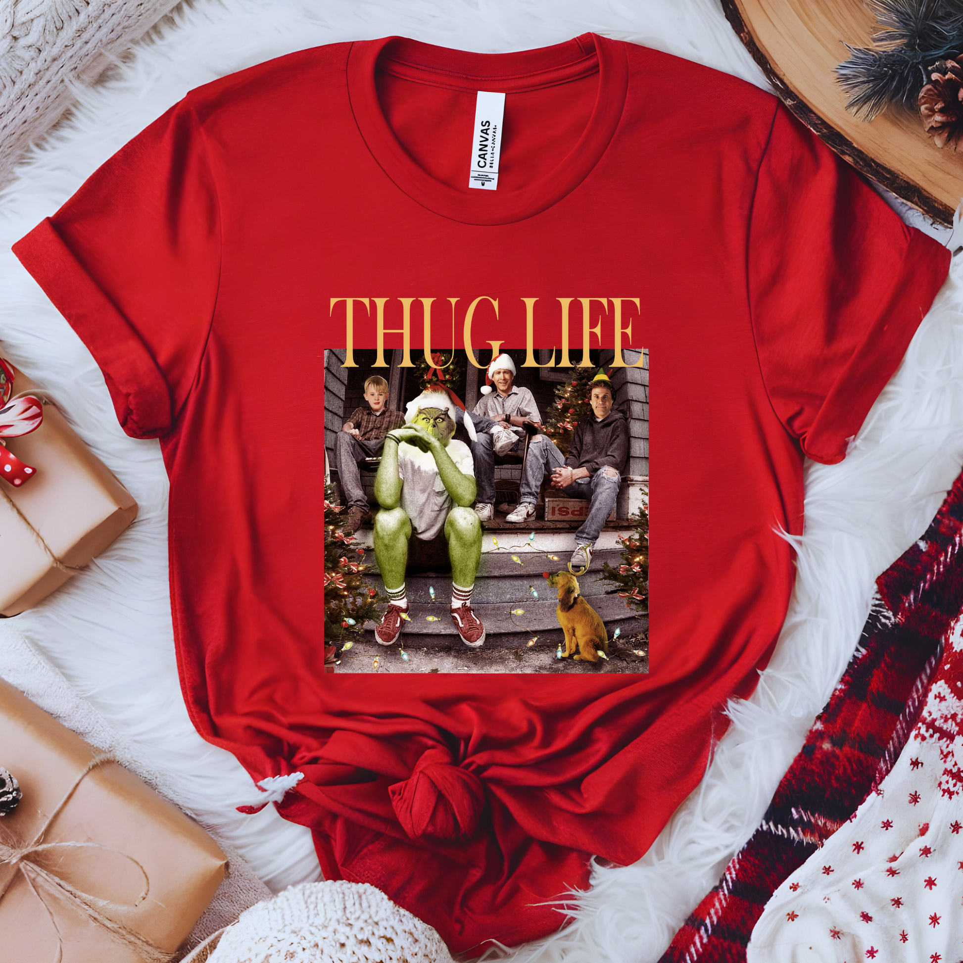 Wholesale Christmas Thug Life - Red Sweatshirt
