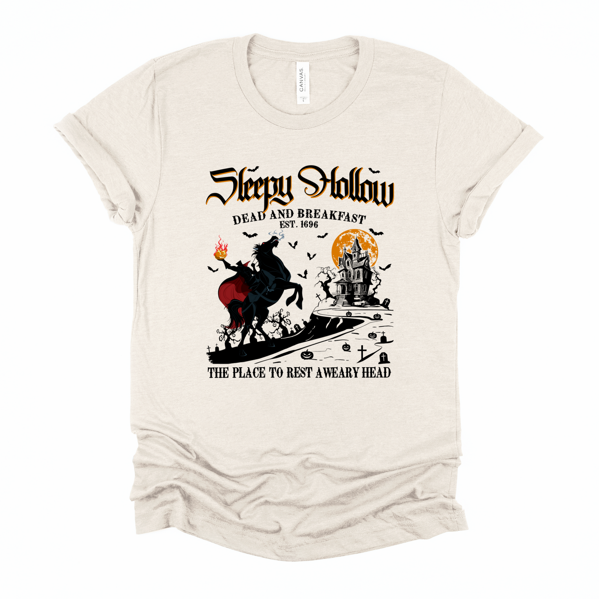 Wholesale Sleepy Hollow Graphic Tee - Heather Dust Tee
