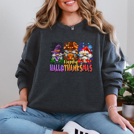 Happy Hallothanksmas Gnomes Sweatshirt