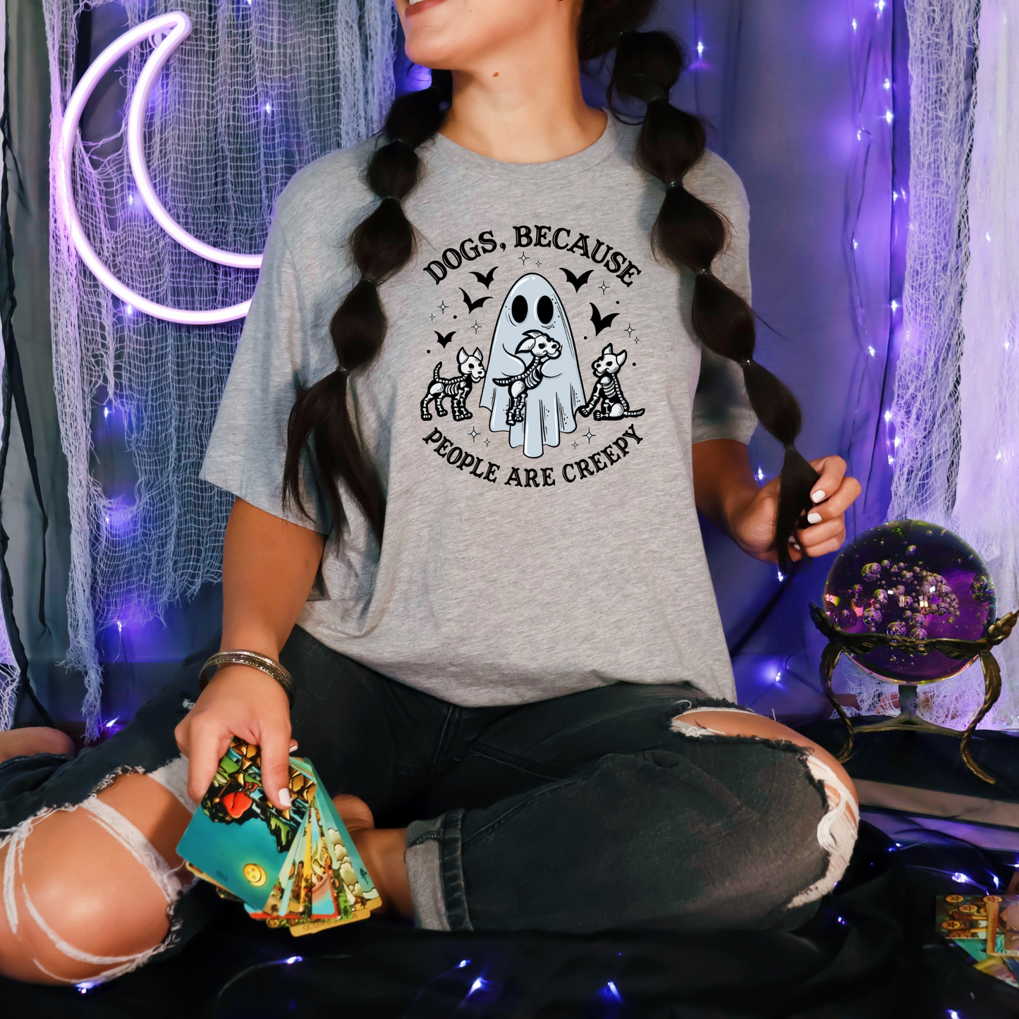 Wholesale Dogs People are creepy - Olive Tee
