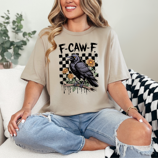 Wholesale F Caw F Graphic Tee - Tan Tee