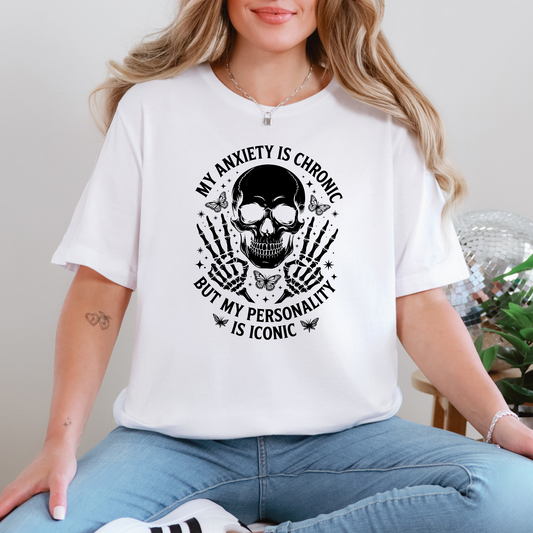Wholesale My Anxiety Is Graphic Tee - White Tee