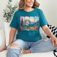 Wholesale Brushstroke Wonderfully Made Graphic Tee - Deep Teal Tee