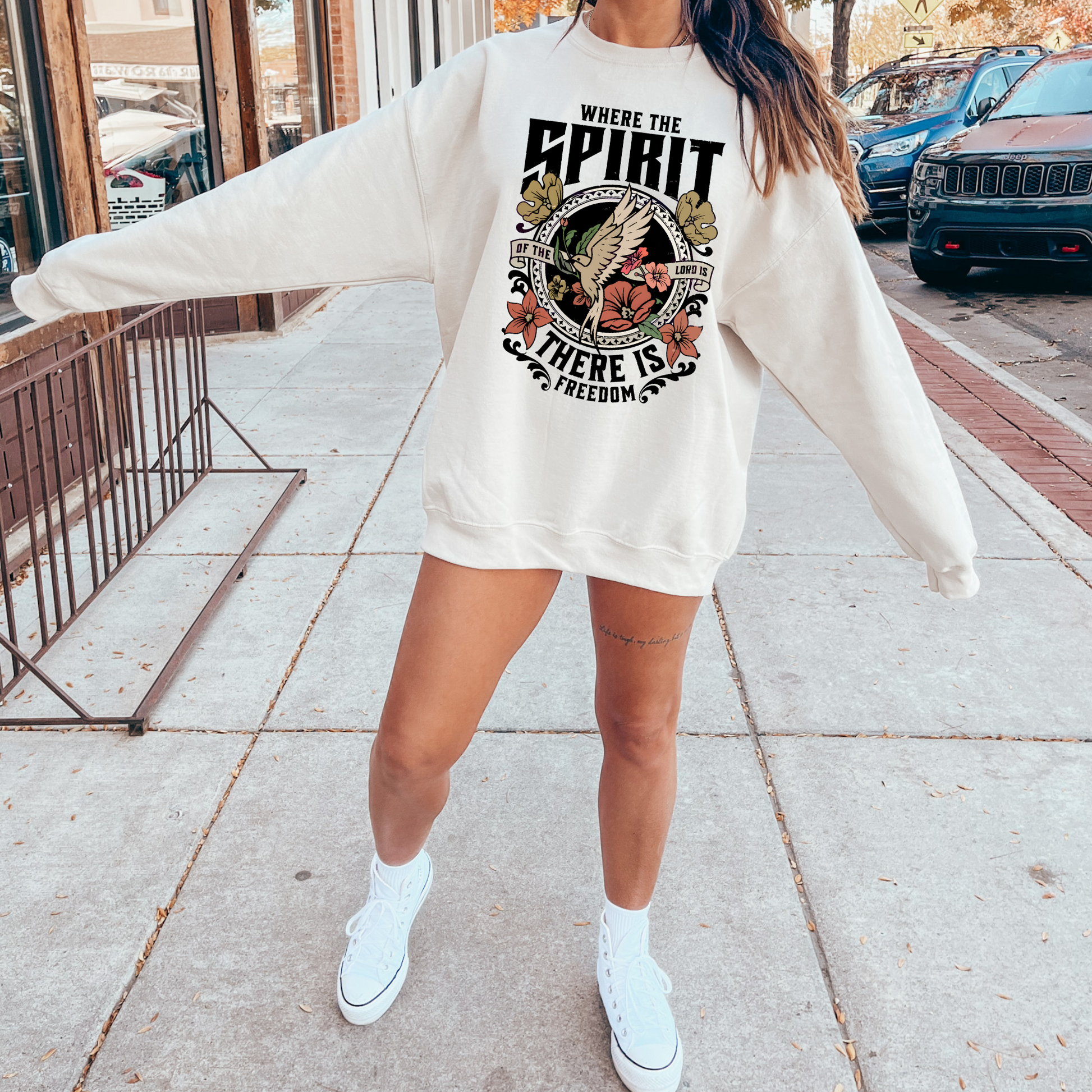 Wholesale Spirit of the Lord Graphic Tee - Sand Sweatshirt