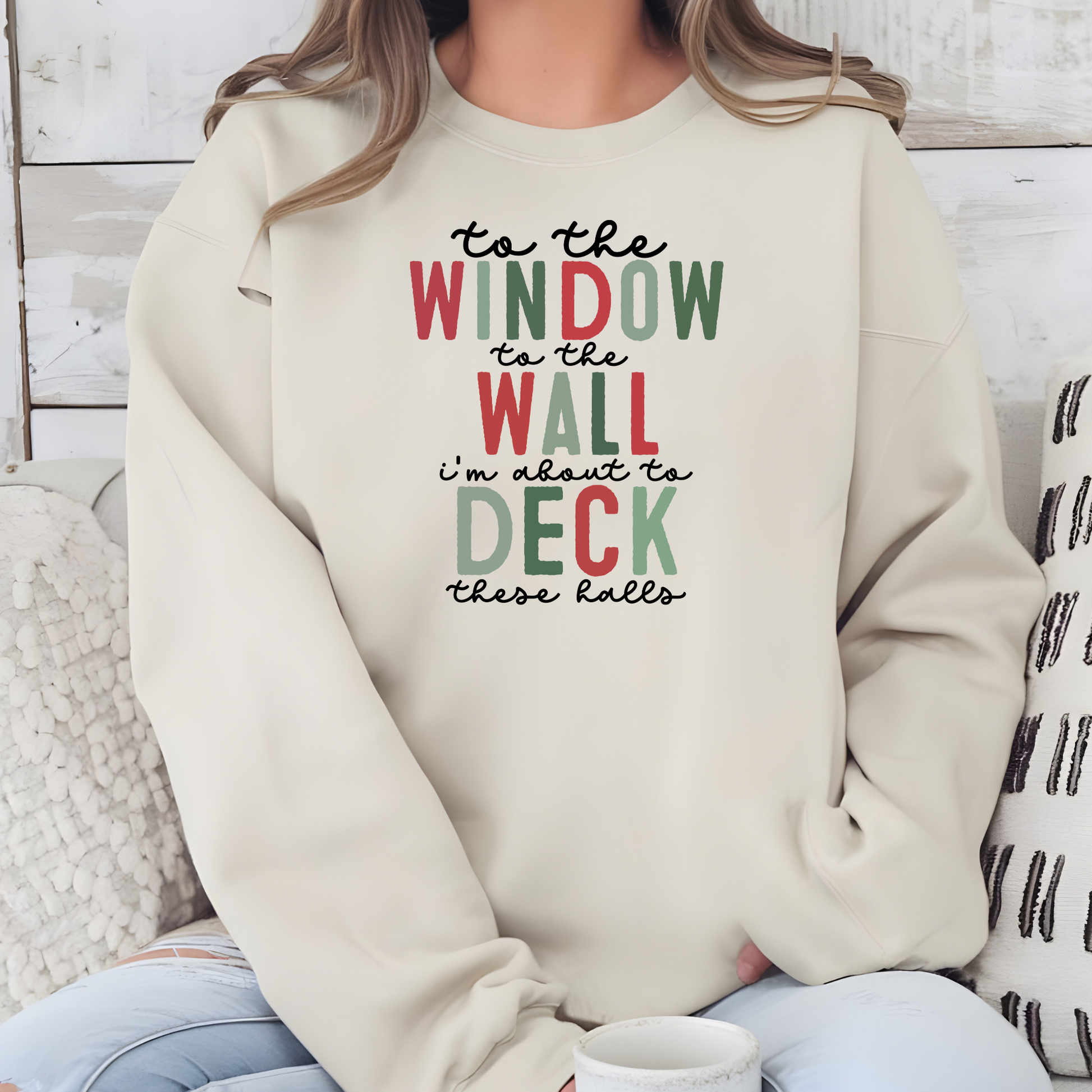 Wholesale Window Wall Deck Sweatshirt - Sand Sweatshirt