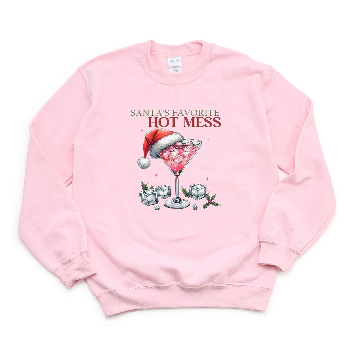 Wholesale Santas favorite hot mess - White Sweatshirt