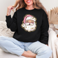 Wholesale Preppy Santa Sweatshirt - Black Sweatshirt