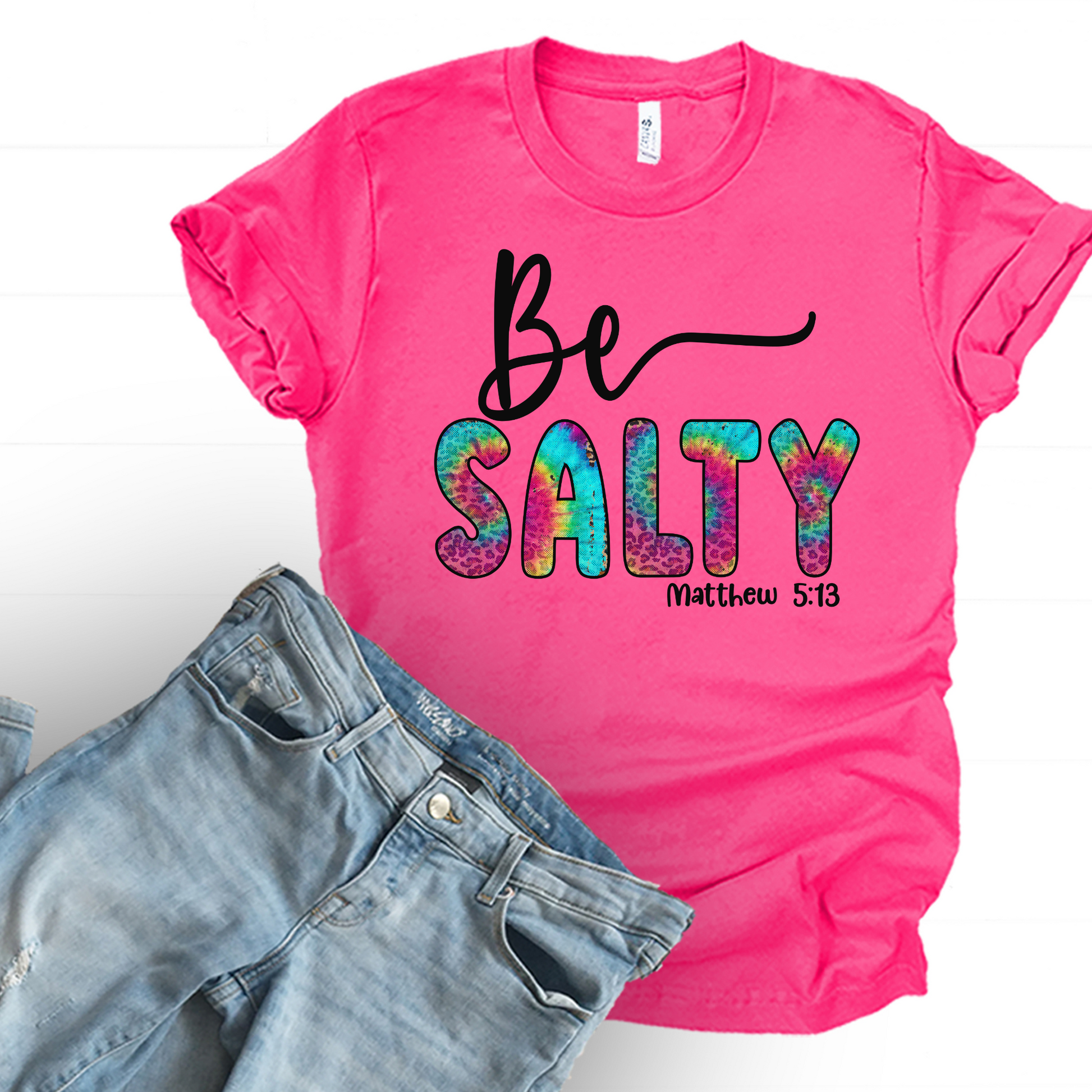 Wholesale Be Salty Graphic Tee - Fuchsia Tee