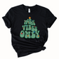 Wholesale Merry Vibes Only Graphic Tee - Red Sweatshirt