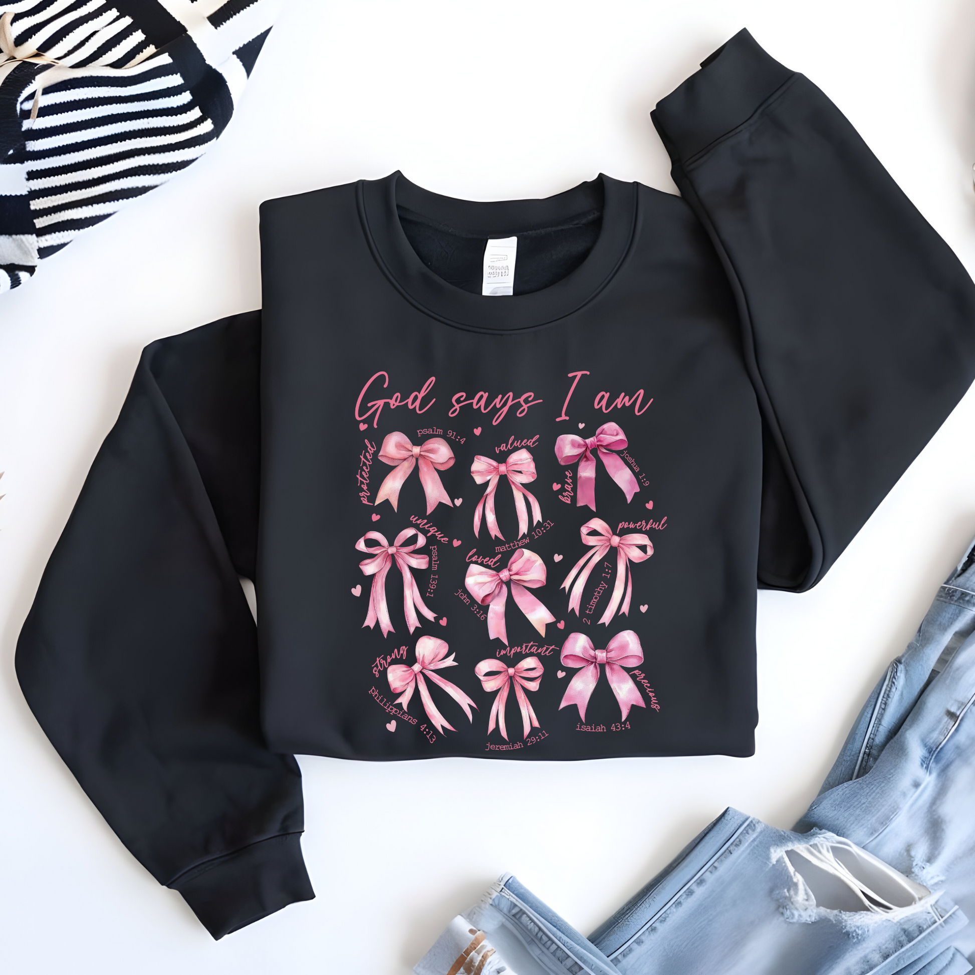 Wholesale Bows God Says I Am - White Tee