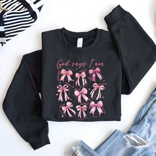 Wholesale Bows God Says I Am - White Tee