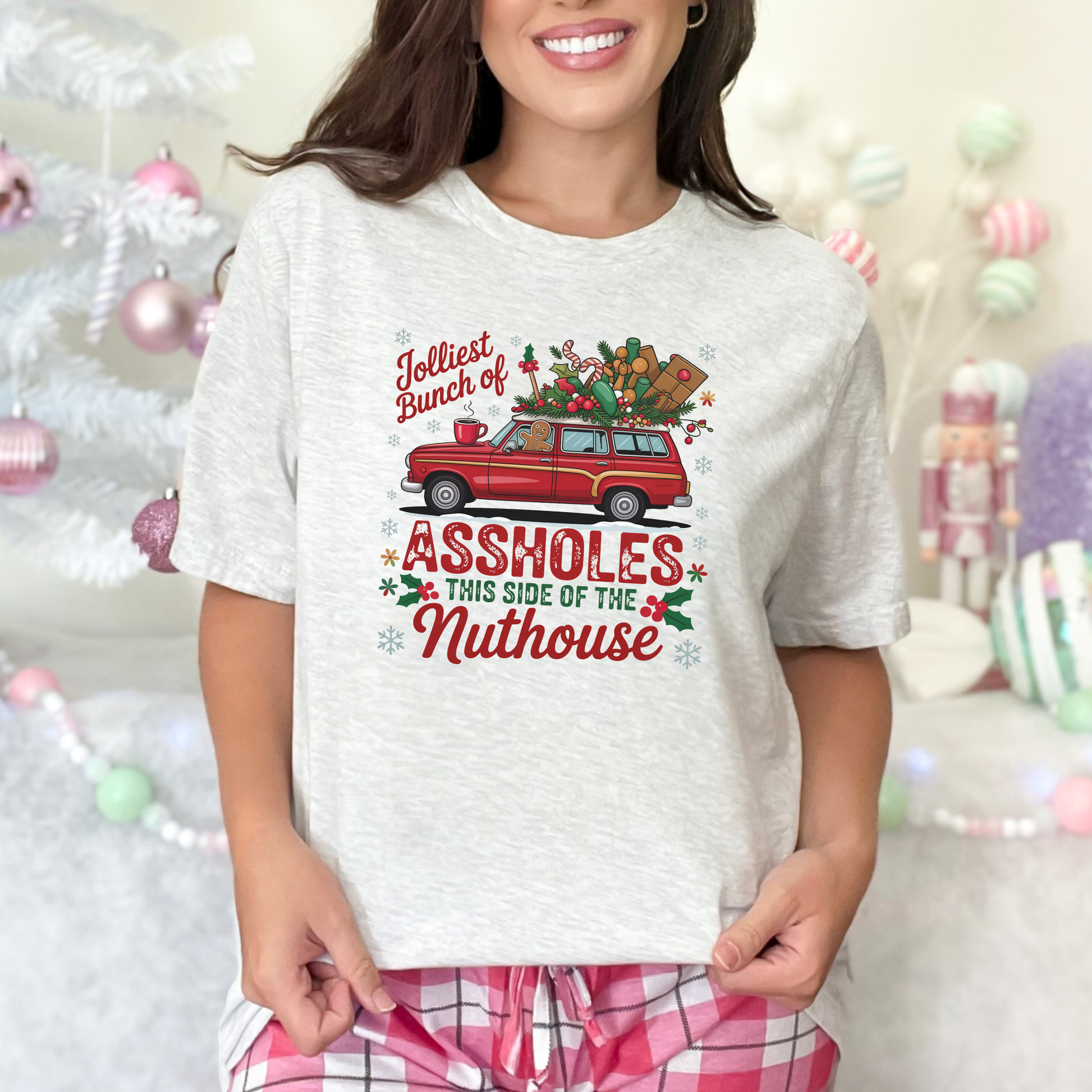 Wholesale Jolliest Bunch Graphic Tee - Ash Tee