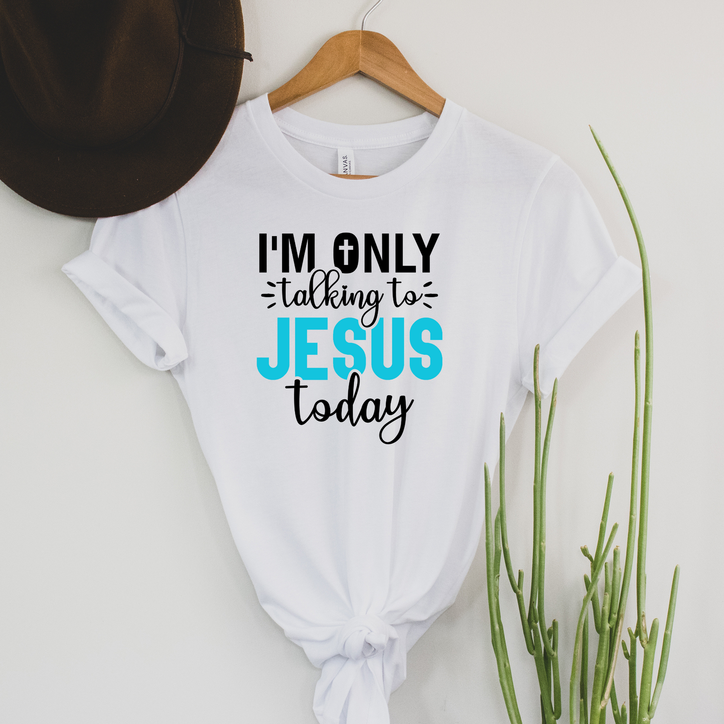 Wholesale Only Talking to Jesus Graphic Tee - Grey Tee