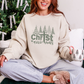 Wholesale Distressed Merry Christmas Sweatshirt - Sand Sweatshirt
