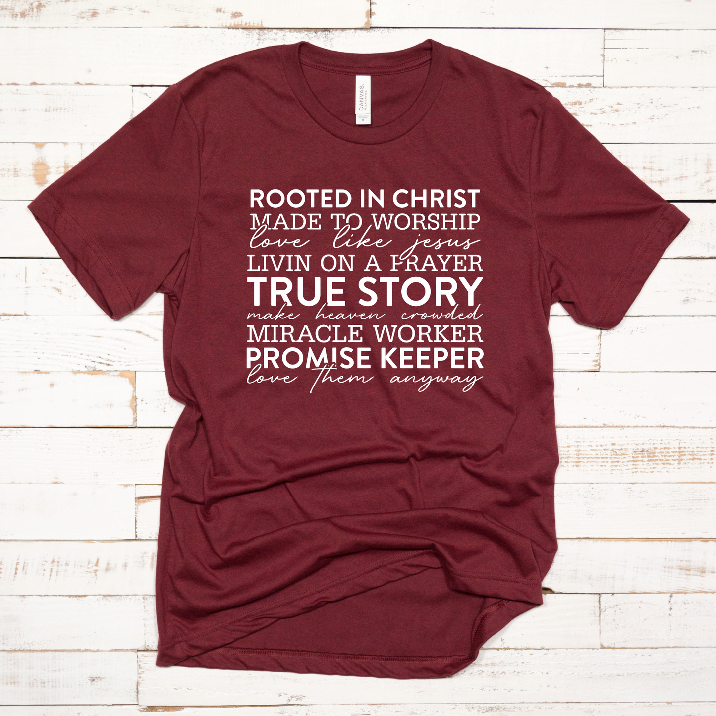 Wholesale Christian Life Graphic Tee - Maroon Tee