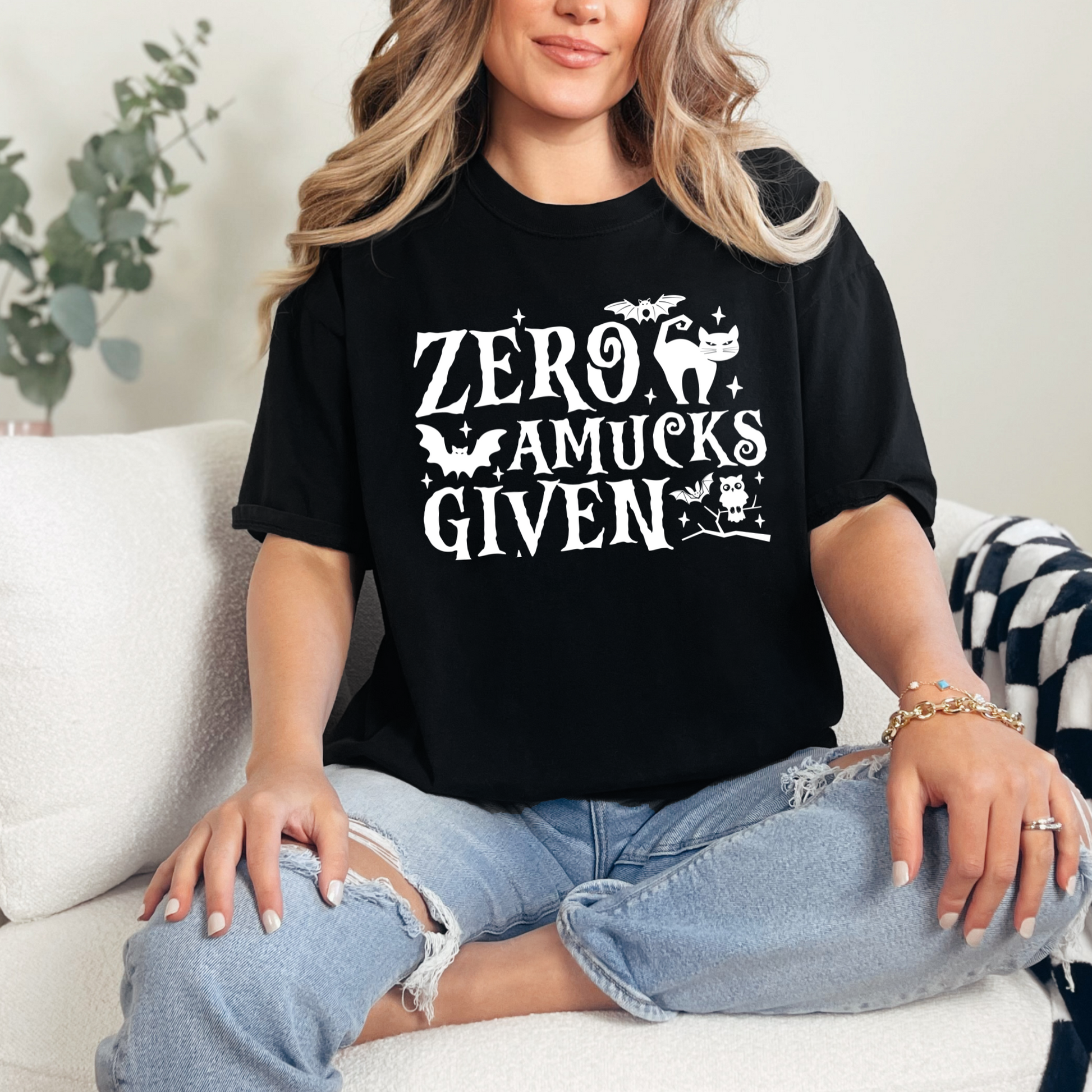 Wholesale Zero Amucks Given Graphic Tee - Black Tee