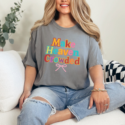 Wholesale Colorful Make Heaven Crowded Graphic Tee - CC Grey Tee