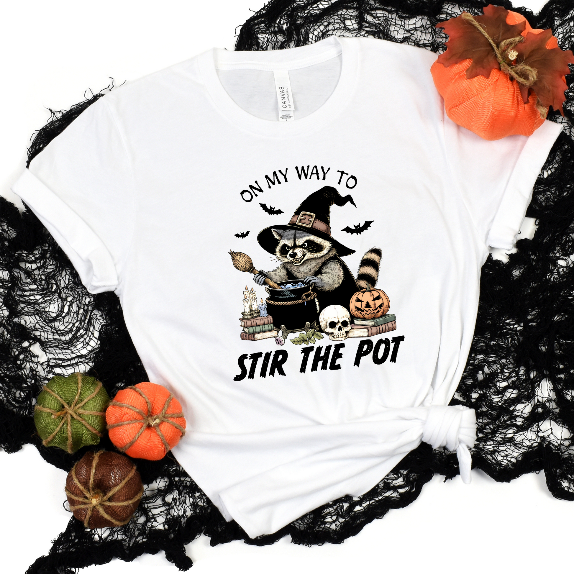 Wholesale Halloween Stir The Pot Graphic Tee - White Tee