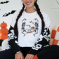 Wholesale Spooky Season Skeleton Graphic Tee - White Tee