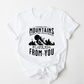 Wholesale Though the mountains move Graphic Tee - Heather Purple Tee