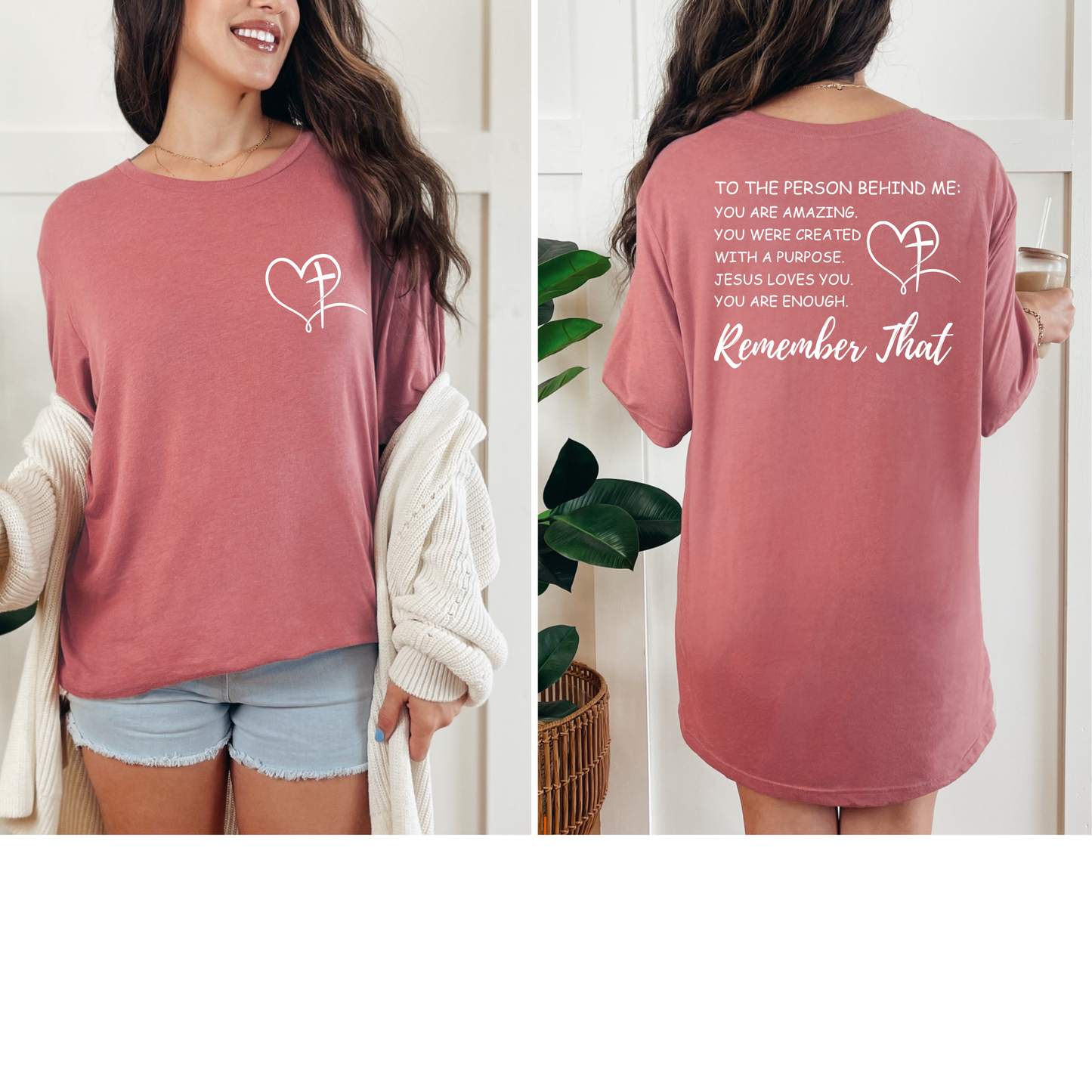 Wholesale To The Person Behind Me Graphic Tee - Mauve Tee