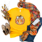 Wholesale Colorful Pumpkin Bow Graphic Tee - Gold Tee
