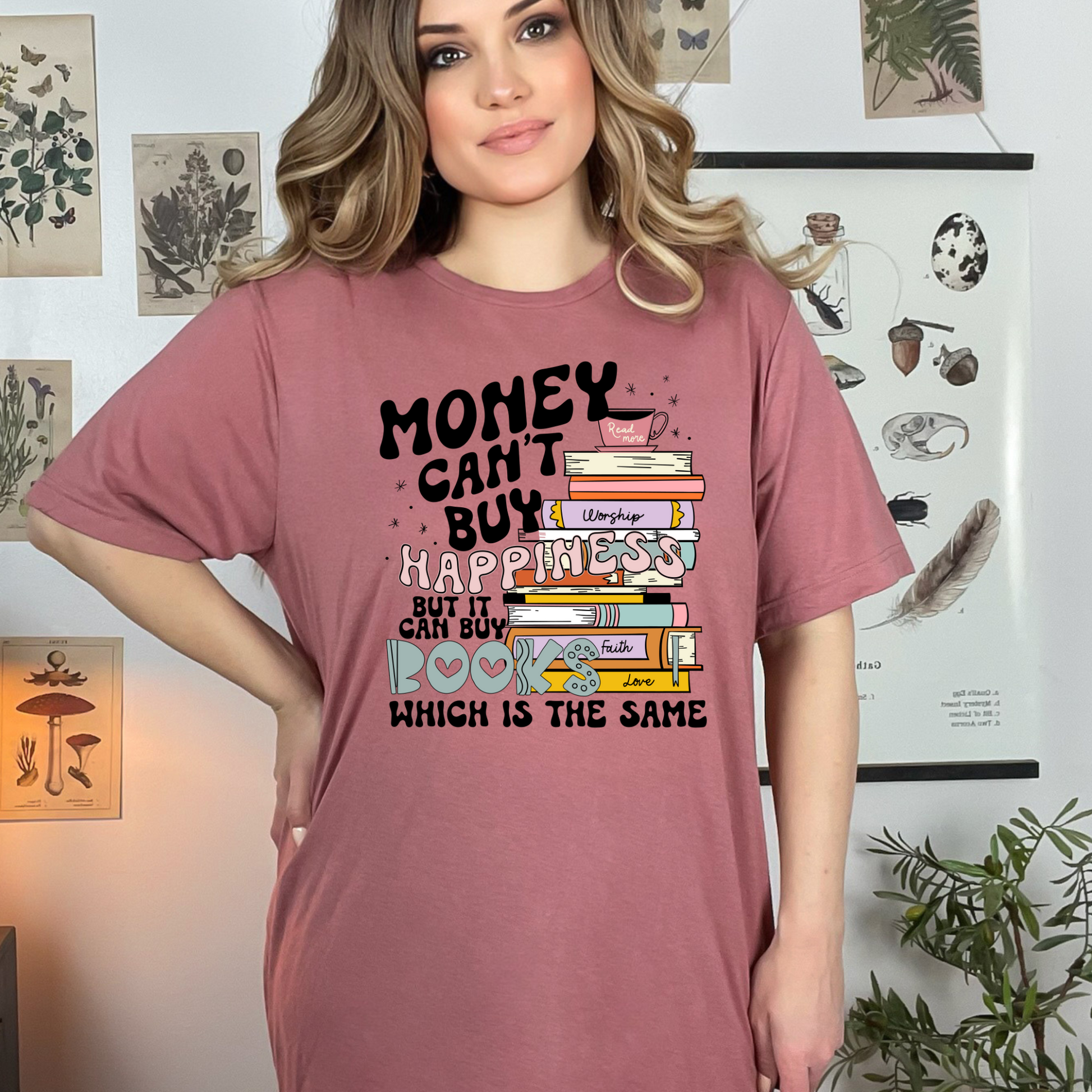 Wholesale Money Faith Books Graphic Tee - Teal Tee